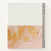 上品なブ芸術的ッシュピンク金ゴールド油絵を描テクスチャ ノートブック (裏面)