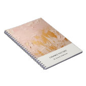 上品なブ芸術的ッシュピンク金ゴールド油絵を描テクスチャ ノートブック (右側)