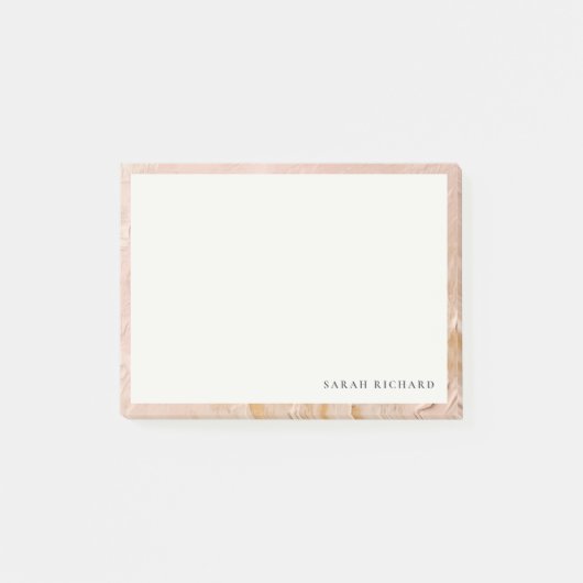 上品なブ芸術的ッシュピンク金ゴールド油絵を描テクスチャ ポストイット (正面)