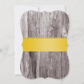 上品なプルメリアフラワーズ&ウッドビーチ結婚式 招待状 (裏面)