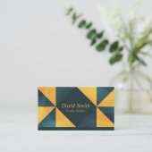 上品なプロフェッショナルグラフィックデザイナー 名刺 (スタンド正面)