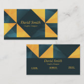 上品なプロフェッショナルグラフィックデザイナー 名刺 (正面/裏面)