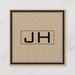 上品なプロフェッショナルモノグラム スクエア名刺