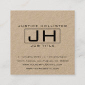 上品なプロフェッショナルモノグラム スクエア名刺 (裏面)