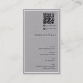 上品なプロフェッショナルモノトーンの名刺 名刺 (裏面)
