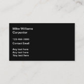 上品なプロフェッショナル大工 名刺 (裏面)