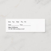 上品なヘアスタイリストアポイントメント名刺 スキニー名刺 (裏面)