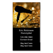 上品なヘアスタイリストトレンディー磁気名刺 マグネット名刺 (正面縦)