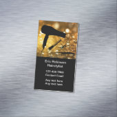 上品なヘアスタイリストトレンディー磁気名刺 マグネット名刺 (インサイチュ)