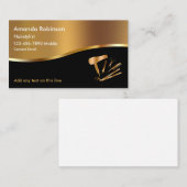 上品なヘアスタイリスト美しい名刺 名刺 (正面/裏面)