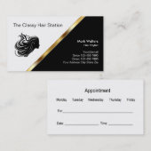 上品なヘアーサロン 名刺 (正面/裏面)