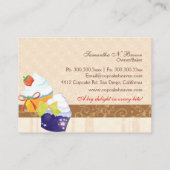 上品なベーカリーカップケーキベージュ 名刺 (裏面)