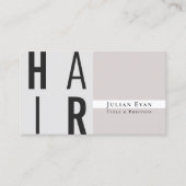 上品なベージュ美容師名刺 名刺 (正面)