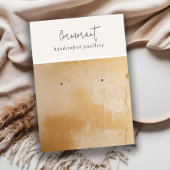 上品なベージュ金ゴールド絵を描油テクスチャイヤリングホルダー 名刺