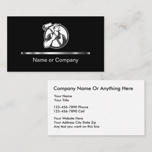 上品なペインターのテーマの名刺 名刺 (正面/裏面)