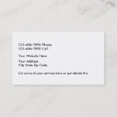 上品なペットの世話の名刺 名刺 (裏面)