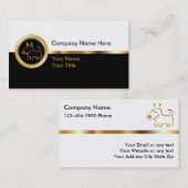 上品なペットサービス業カード 名刺 (正面/裏面)