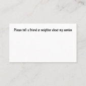 上品なペットシッターとホームウォッチの名刺 名刺 (裏面)