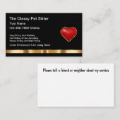 上品なペットシッターとホームウォッチの名刺 名刺 (正面/裏面)