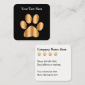 上品なペットテーマ スクエア名刺 (正面/裏面)