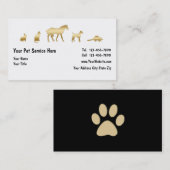 上品なペット名刺 名刺 (正面/裏面)