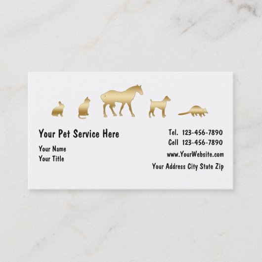 上品なペット名刺 名刺 (正面)