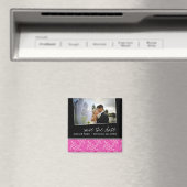 上品なホットピンク日付を保存 マグネット (インサイチュ (食洗機))