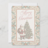 上品なホリーデーの挨拶状 クリスマスをお祝いする シーズンカード (裏面)