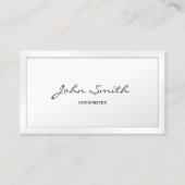 上品なホワイトイ縁どトプリタ名刺 名刺 (正面)