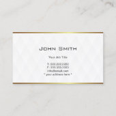 上品なホワイトダイヤモンドグリッドパターンの名刺 名刺 (裏面)