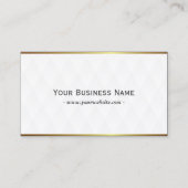 上品なホワイトダイヤモンドグリッドパターンの名刺 名刺 (正面)