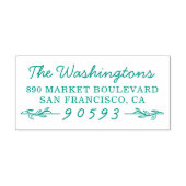 上品なボタニカルブランチ名&差出人住所 セルフインキングスタンプ (デザイン)