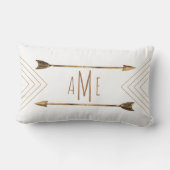 上品なボヘミアのシックな金ゴールドの種族の矢 ランバークッション (裏面)