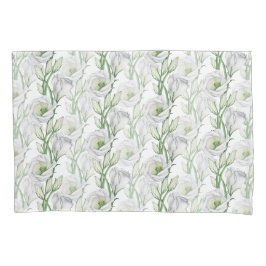 上品なボヘミアン白いフローラ快適 枕カバー