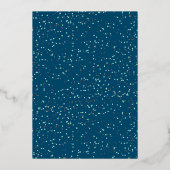 上品なポップ・アートの紙吹雪男女兼用ベビーシャワー 箔招待状 (裏面)