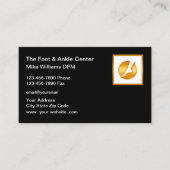 上品なポディトリスト足と足首の名刺 名刺 (正面)