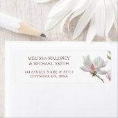 上品なマグノリアの花 | 結婚式 ラベル (インサイチュ)