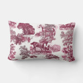 上品なマジエレガントタ素朴ンレッドトイレウマ ランバークッション (裏面)