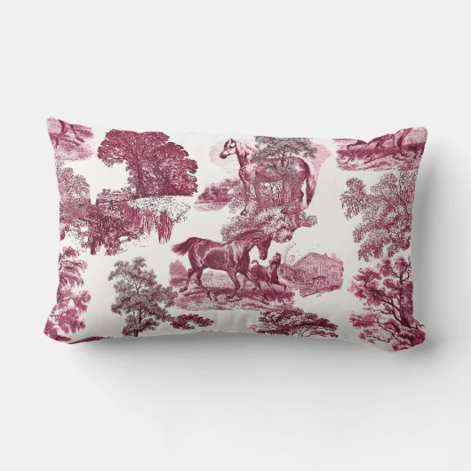 上品なマジエレガントタ素朴ンレッドトイレウマ ランバークッション (裏面)