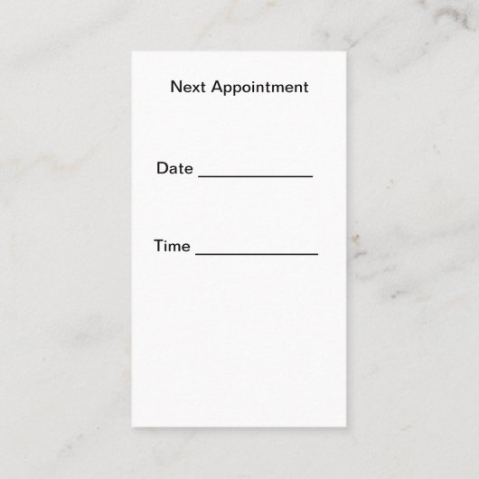 上品なマッサージアポイントメントリマインダー名刺 名刺 (裏面)