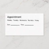 上品なマッサージセラピーアポイントメントカード 名刺 (裏面)