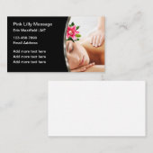 上品なマッサージセラピー名刺 名刺 (正面/裏面)