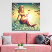 上品なマーティーニマーメイドサンダー_コーブ キャンバスプリント (インサイチュ (リビング))