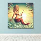 上品なマーティーニマーメイドサンダー_コーブ キャンバスプリント (インサイチュ (ウッドフロア))