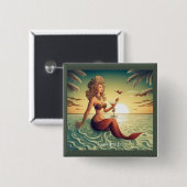 上品なマーティーニマーメイドサンダー_コーブ 缶バッジ (正面&裏面)