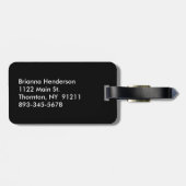 上品なミセス・ブラック・ラゲッジタグ ラゲッジタグ (裏面横)