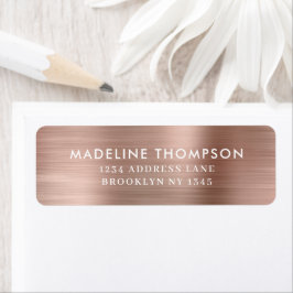 上品なミニマリストブラッシュドメタルバラ金ゴールド ラベル