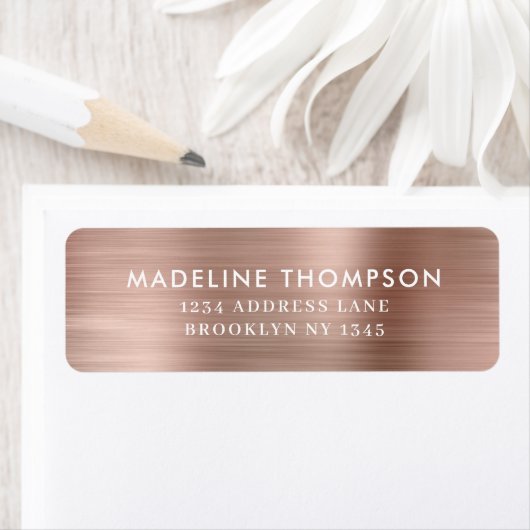 上品なミニマリストブラッシュドメタルバラ金ゴールド ラベル (インサイチュ)