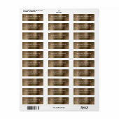 上品なミニマリストブラッシュドメタル金ゴールド ラベル (フルシート)