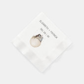 上品なミニマリスト、恋のフクロウ 縁ありカクテルナプキン (角)